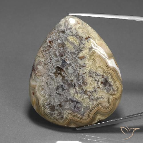 62.40ct Natural Multicolorido Jaspe, Formato de pêra, Opaco