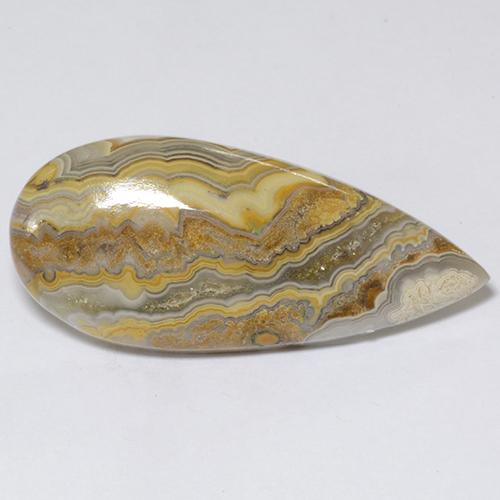 Jaspe multicolorido natural 14,09ct, formato de pêra, opaco
