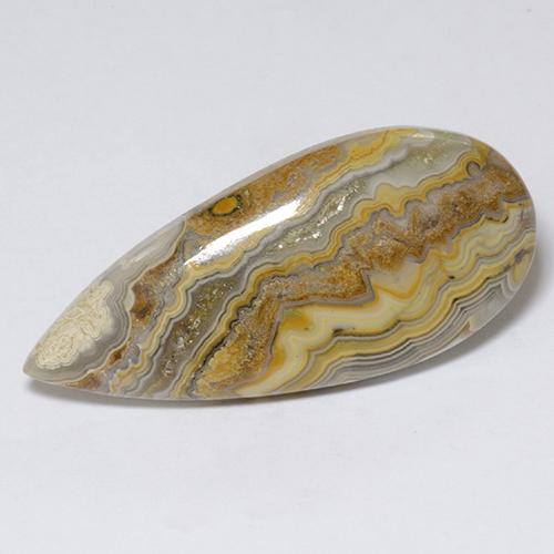 Jaspe multicolorido natural 14,09ct, formato de pêra, opaco