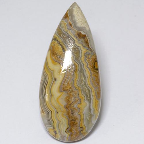 Jaspe multicolorido natural 14,09ct, formato de pêra, opaco