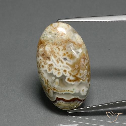 14.29ct Natural Multicolorido Jaspe, oval, Opaco