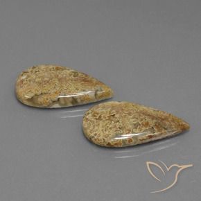 Pedras preciosas de Jaspe Multicolorido natural de 26.25 ct, Formato de pêra, Opaco