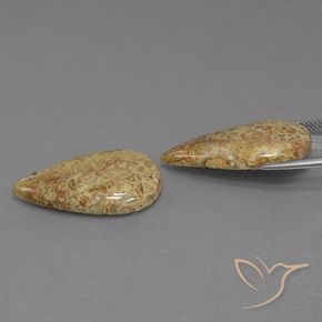 Pedras preciosas de Jaspe Multicolorido natural de 26.25 ct, Formato de pêra, Opaco