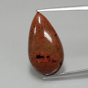 Jaspe multicolorido natural 9,11ct, formato de pêra, opaco