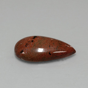 Jaspe multicolorido natural 9,11ct, formato de pêra, opaco