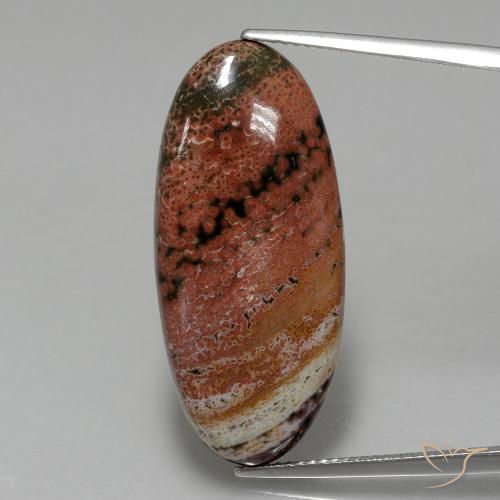 15.75ct Natural Multicolorido Jaspe, oval, Opaco