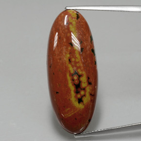 Jaspe multicolorido natural 17,43ct, corte oval, opaco