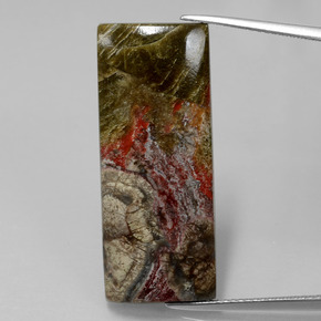 Jaspe Multicolorido Natural 15.59ct, baguete, Opaco