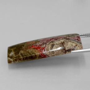 Jaspe Multicolorido Natural 15.59ct, baguete, Opaco