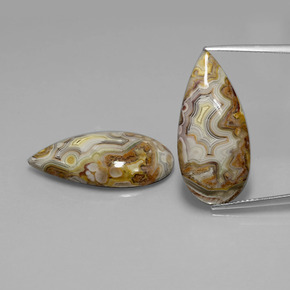 Pedras preciosas de Jaspe Multicolorido natural de 22.75 ct, Formato de pêra, Opaco