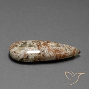 Jaspe Multicolorido Natural 19.58ct, Formato de pêra, Opaco