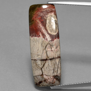 Jaspe multicolorido natural 12,07ct, baguete, opaco