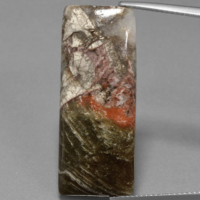 Jaspe multicolorido natural 15,13ct, baguete, opaco
