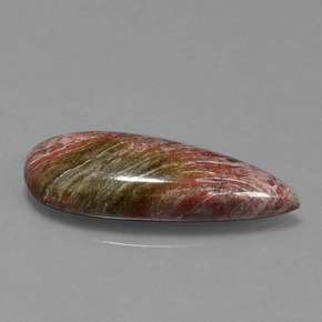 Jaspe multicolorido natural 5,92ct, formato de pêra, opaco