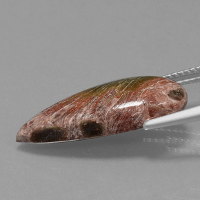 Jaspe multicolorido natural 5,92ct, formato de pêra, opaco