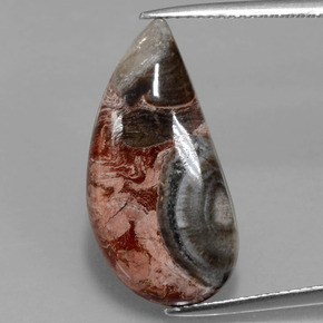 Jaspe multicolorido natural 9,34ct, forma extravagante, opaco