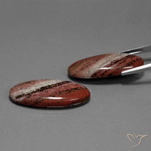Pedras preciosas de Jaspe Multicolorido natural de 33.50 ct, oval, Opaco