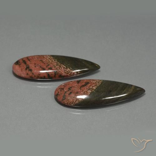 Pedras preciosas de Jaspe Multicolorido natural de 29.35 ct, Formato de pêra, Opaco