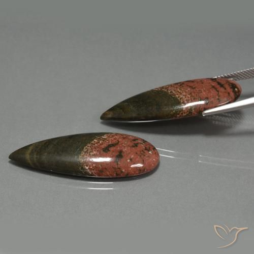 Pedras preciosas de Jaspe Multicolorido natural de 29.35 ct, Formato de pêra, Opaco