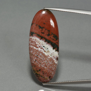Jaspe multicolorido natural 17,25ct, corte oval, opaco