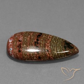 Jaspe Multicolorido Natural 11.78ct, Formato de pêra, Opaco
