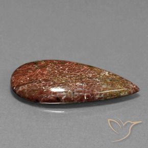 Jaspe Multicolorido Natural 9.57ct, Formato de pêra, Opaco