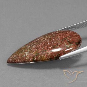 Jaspe Multicolorido Natural 9.57ct, Formato de pêra, Opaco