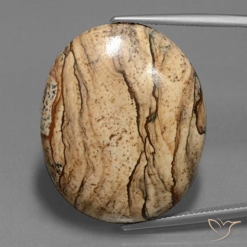 41.04ct Natural Multicolorido Jaspe, oval, Opaco