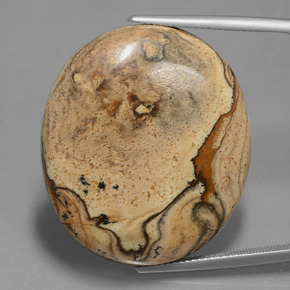 Jaspe multicolorido natural 50,68ct, corte oval, opaco