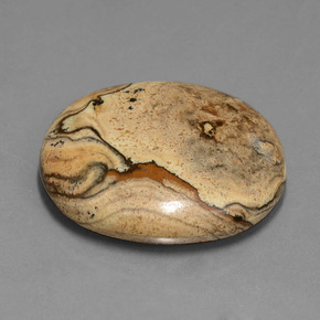 Jaspe multicolorido natural 50,68ct, corte oval, opaco