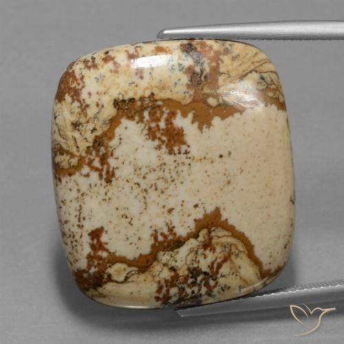 37.15ct Natural Multicolorido Jaspe, Almofada, Opaco