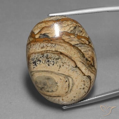48.37ct Natural Multicolorido Jaspe, oval, Opaco