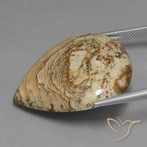Jaspe Multicolorido Natural 39.82ct, Formato de pêra, Opaco