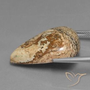 Jaspe Multicolorido Natural 26.55ct, Formato de pêra, Opaco