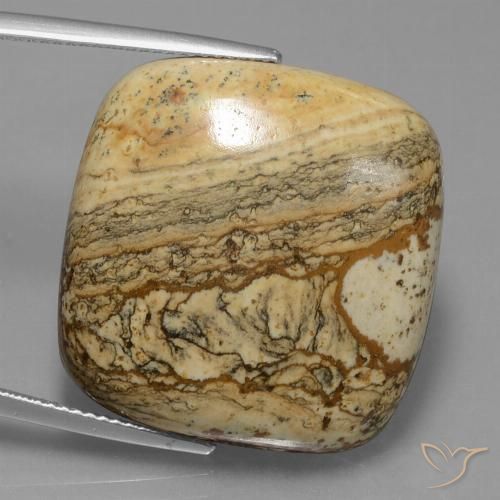 38.72ct Natural Multicolorido Jaspe, Almofada, Opaco