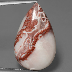 Jaspe multicolorido natural 15,54ct, formato de pêra, opaco
