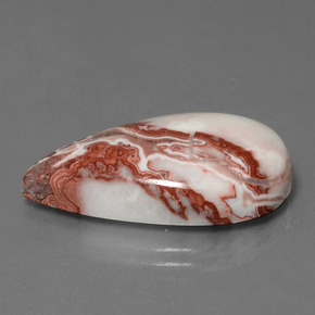 Jaspe multicolorido natural 15,54ct, formato de pêra, opaco