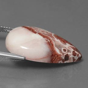 Jaspe multicolorido natural 15,54ct, formato de pêra, opaco