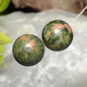 Pedras preciosas de jaspe multicolorido natural de 33,98 ct, esfera / bola, opaco
