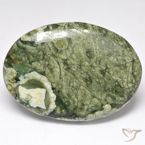 33.87ct Natural Multicolorido Jaspe, oval, Opaco