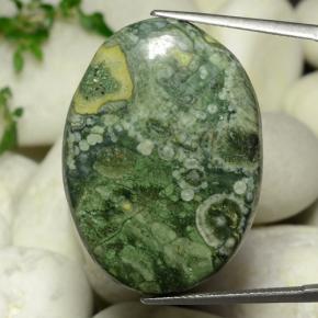 Jaspe multicolorido natural 30,39ct, corte oval, opaco