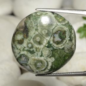 Jaspe multicolorido natural 26,02ct, corte redondo, opaco