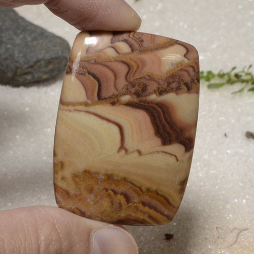 66.65ct Natural Multicolorido Jaspe, Almofada, Opaco