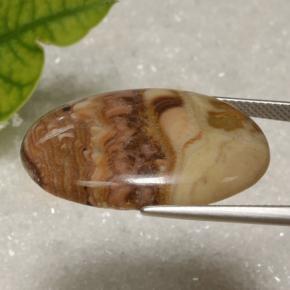 Jaspe Multicolorido Natural 21.62ct, Corte Oval, Opaco