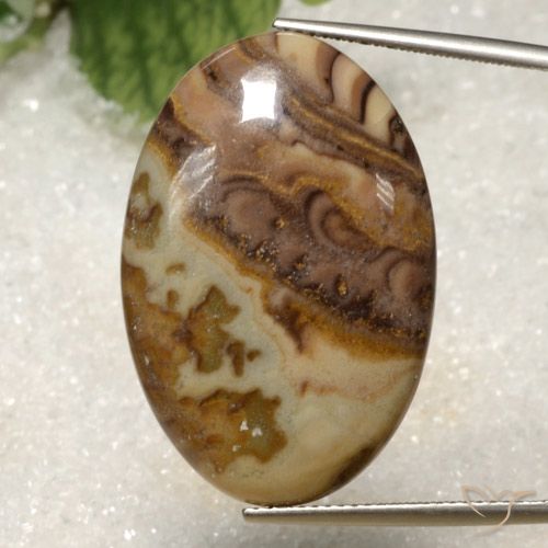 28.34ct Natural Multicolorido Jaspe, oval, Opaco