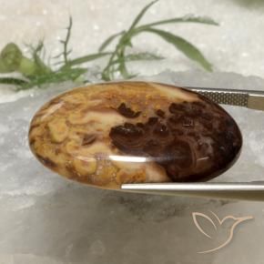 Jaspe Multicolorido Natural 36.78ct, oval, Opaco