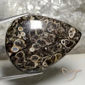 Jaspe Multicolorido Natural 50.43ct, Formato de pêra, Opaco