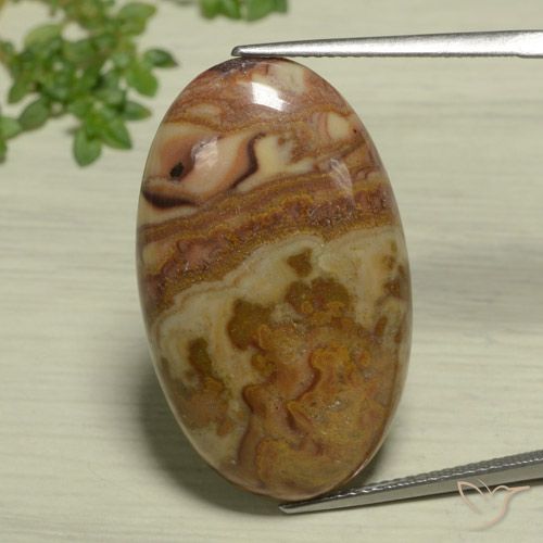 23.47ct Natural Multicolorido Jaspe, oval, Opaco