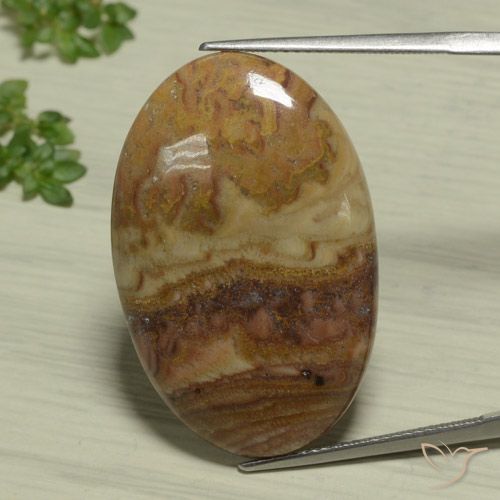25.93ct Natural Multicolorido Jaspe, oval, Opaco