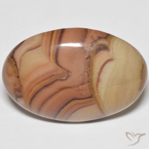 23.68ct Natural Multicolorido Jaspe, oval, Opaco